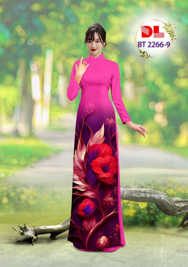 Vải Áo Dài Hoa In 3D Sang Trọng AD BT2266 10